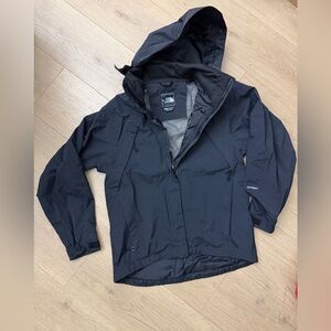 The North Face HyVent Women's Waterproof Hooded Rain Coat Jacket Black Size XS